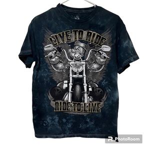 MAD ENGINE Popeye Live to Ride Ride to Live Graphic T-shirt Size Medium